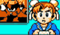 The Chun-Li lookalike newsreader in Mega Man 9