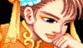 Chun-Li's orange portrait in World Warrior